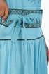 Embroidered linen belt